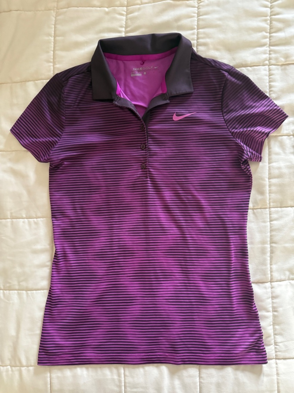 Nike Women’s Dri Fit Striped Golf Polo. Size small.